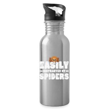 Spinne Vogelspinne - Trinkflasche mit integriertem Trinkhalm - Lightsilver - Rechts