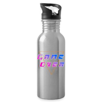 GameOver - Gourde avec paille intégrée - argent clair - Droite