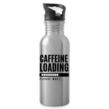 Caffeine Loading Please Wait - Water bottle with straw - silver - Right