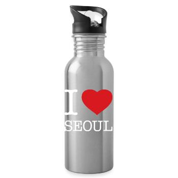 J’ADORE SÉOUL - Gourde avec paille intégrée - argent clair - Droite