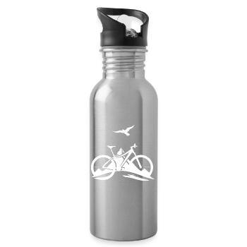 Mountain biking - Water bottle with straw - silver - Right