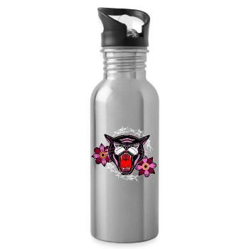 Pinkpink Panther - Trinkflasche mit integriertem Trinkhalm - Lightsilver - Rechts
