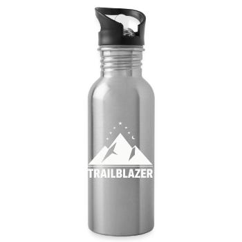 Trailblazer Mountain Night Camping Hiking - Water bottle with straw - silver - Right