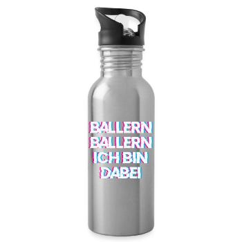 Hardtekk Tekk - Trinkflasche mit integriertem Trinkhalm - Lightsilver - Rechts