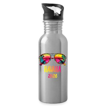 Havana 2026 Sonnenbrillen-Design - Trinkflasche mit integriertem Trinkhalm - Lightsilver - Rechts