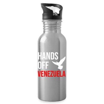 HANDS OFF VENEZUELA - Trinkflasche mit integriertem Trinkhalm - Lightsilver - Rechts