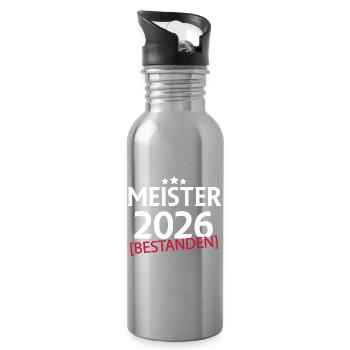 Champion 2026 - Gourde avec paille intégrée - argent clair - Droite