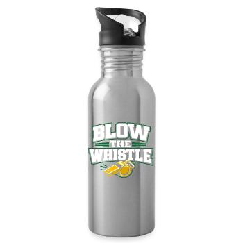 Soccer Training Youth Sports Coach - Water bottle with straw - silver - Right