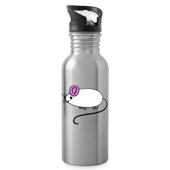 Bébé des rats rats rats rongeurs - Gourde avec paille intégrée - argent clair - Droite