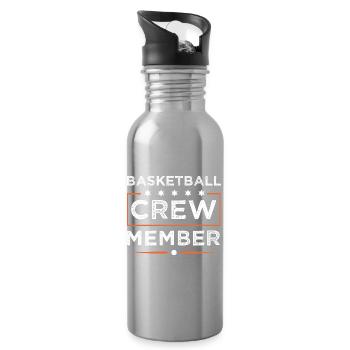 Équipe de basket-ball - Gourde avec paille intégrée - argent clair - Droite