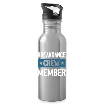 Breakdance Crew - Water bottle with straw - silver - Right