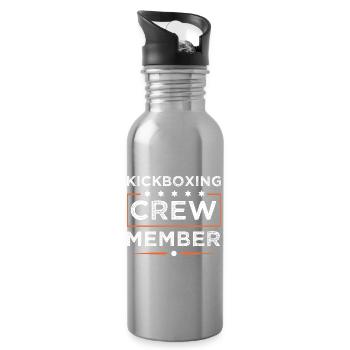 Kickboxing Crew - Trinkflasche mit integriertem Trinkhalm - Lightsilver - Rechts