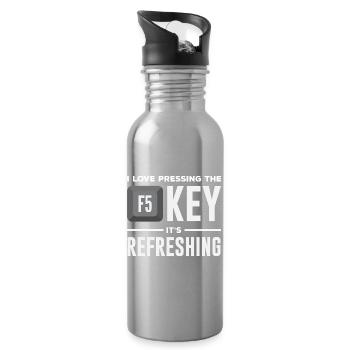 F5 Key Programmer - Water bottle with straw - silver - Right