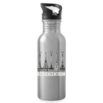 Rechenzentrum Gärtner Garten Gartenarbeit - Trinkflasche mit integriertem Trinkhalm - Lightsilver - Rechts