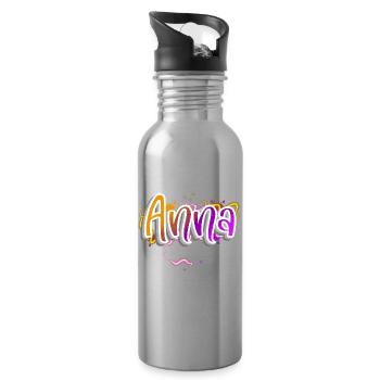 Anna - Trinkflasche mit integriertem Trinkhalm - Lightsilver - Rechts