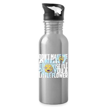 Don't make me angry - Water bottle with straw - silver - Right