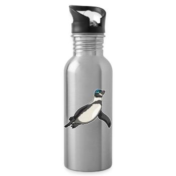 Pinguin Schwimmen Schwimmbrille Sommer - Trinkflasche mit integriertem Trinkhalm - Lightsilver - Rechts