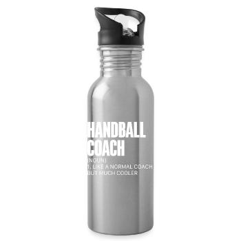 Entraîneur de handball Joueur de handball - Gourde avec paille intégrée - argent clair - Droite