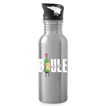 Boules de Boccia Boules de Boules de Boules de Boules de Boccia Tenue de pétanque - Gourde avec paille intégrée - argent clair - Droite