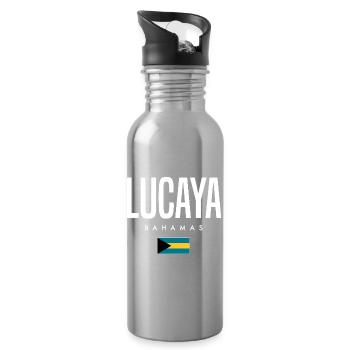 Lucaya Bahamas - Trinkflasche mit integriertem Trinkhalm - Lightsilver - Rechts