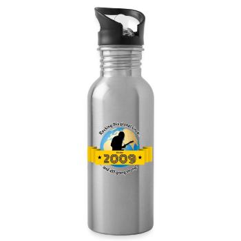 16. Geburtstag Rocking this planet since 10/2009 - Trinkflasche mit integriertem Trinkhalm - Lightsilver - Rechts