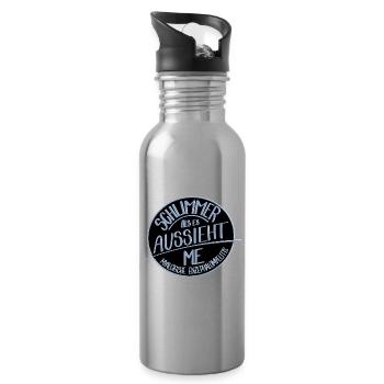 Schlimmer als es aussieht, ME - Trinkflasche mit integriertem Trinkhalm - Lightsilver - Rechts
