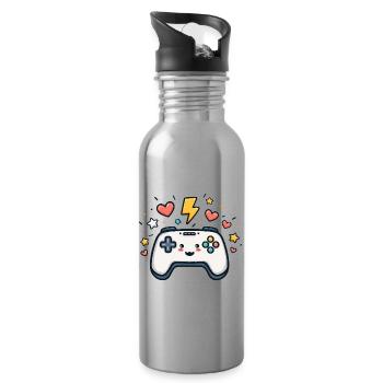 Kawaii Spielcontroller Funkelnd - Trinkflasche mit integriertem Trinkhalm - Lightsilver - Rechts