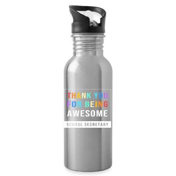 School Secretary School Secretary - Water bottle with straw - silver - Right