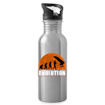 Entwicklung des Hanggliderpilot-Sunset-Designs - Trinkflasche mit integriertem Trinkhalm - Lightsilver - Rechts