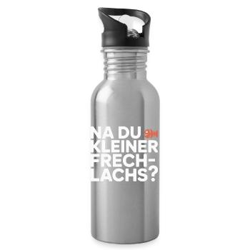 Na Du Kleiner Frechlachs Gamer Lachs Meme Zocker - Trinkflasche mit integriertem Trinkhalm - Lightsilver - Rechts