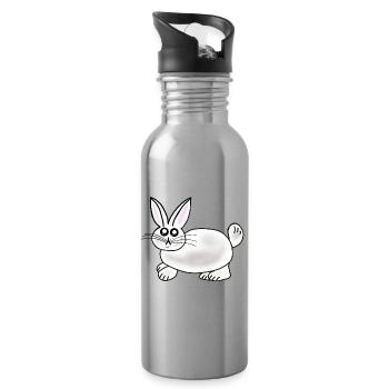 Lapin de Pâques Lapin Lapin Lapin Enfants - Gourde avec paille intégrée - argent clair - Droite