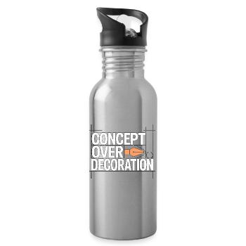 Logo Designer Concept Over Branding Specialist - Water bottle with straw - silver - Right