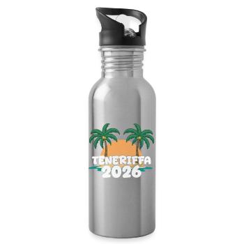 Teneriffa 2026 - Trinkflasche mit integriertem Trinkhalm - Lightsilver - Rechts