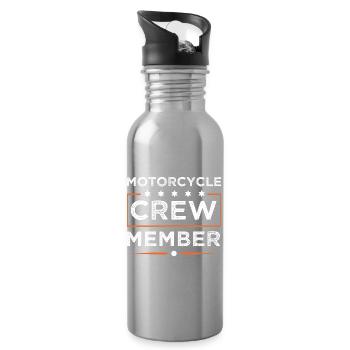 Équipe moto - Gourde avec paille intégrée - argent clair - Droite