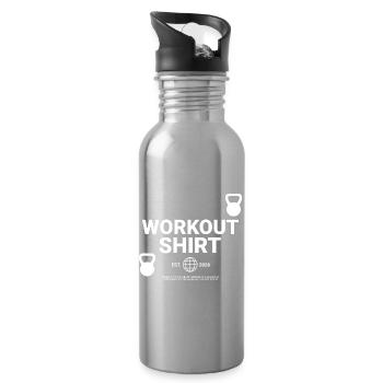 Workout Shirt - Trinkflasche mit integriertem Trinkhalm - Lightsilver - Rechts