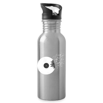 Vinyl - Water bottle with straw - silver - Right