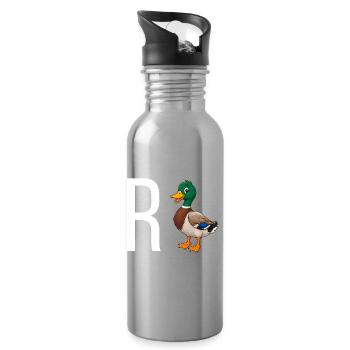 Retirement Retirement Funny - Water bottle with straw - silver - Right