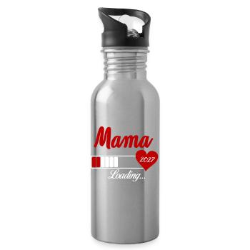 Mama Loading 2027 Herz - Trinkflasche mit integriertem Trinkhalm - Lightsilver - Rechts