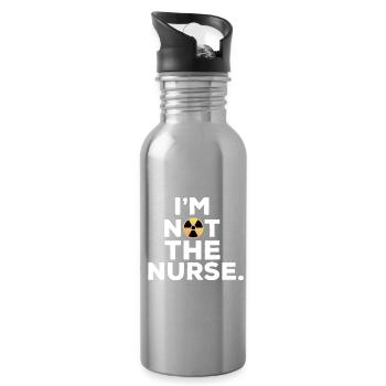 I'm not the nurse Humour Manip Radio Radiologie - Water bottle with straw - silver - Right