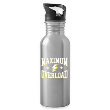 Maximale Überladung Kräftiger Retro-Druck - Trinkflasche mit integriertem Trinkhalm - Lightsilver - Rechts