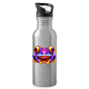 Frog - Water bottle with straw - silver - Right