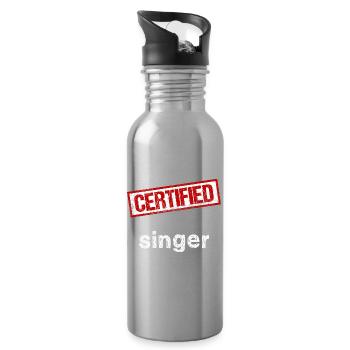 Sänger - Trinkflasche mit integriertem Trinkhalm - Lightsilver - Rechts