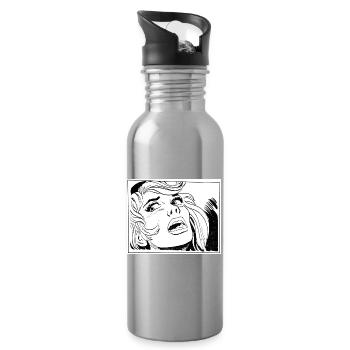 34 Girl - Water bottle with straw - silver - Right