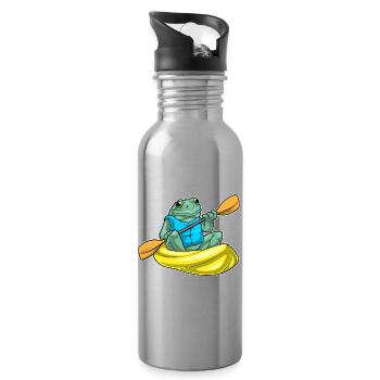 Frosch kleines Boot - Trinkflasche mit integriertem Trinkhalm - Lightsilver - Rechts