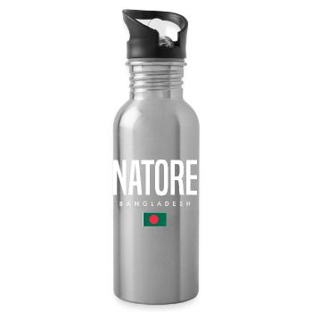 Natore Bangladesh - Water bottle with straw - silver - Right