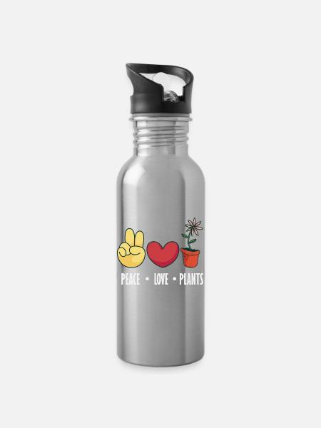 Garten- Und Pflanzenliebhaber Geschenke - Trinkflasche mit integriertem Trinkhalm - Lightsilver