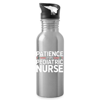 Pediatric Nurse Patience Level Pediatric Nursing - Water bottle with straw - silver - Right
