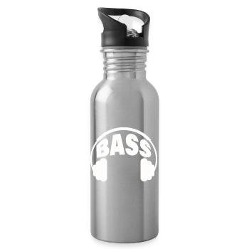 Basse - Gourde avec paille intégrée - argent clair - Droite