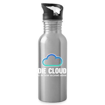 Coder DIE CLOUD IST DER SERVER VON JEMANDE ANDREN - Trinkflasche mit integriertem Trinkhalm - Lightsilver - Rechts