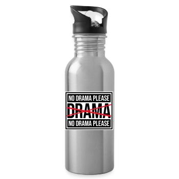 Pas de drame Repose-toi Détends-toi Détends-toi Détends-toi Amuse-toi - Gourde avec paille intégrée - argent clair - Droite